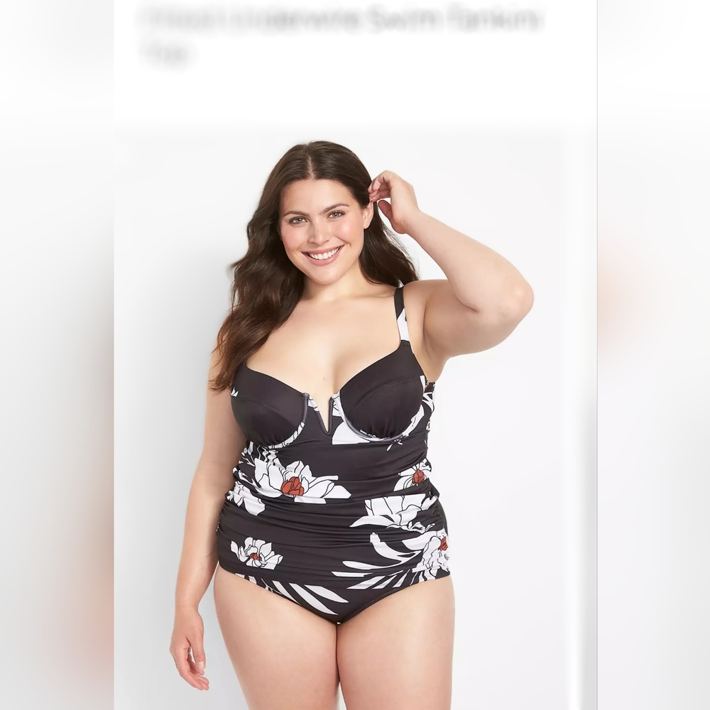 Fitted Underwire Swim Tankini Top 44DD